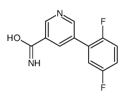 5-(2,5-difluorophenyl)pyridine-3-carboxamide结构式