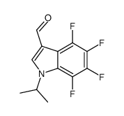 1-(propan-2-yl)-4,5,6,7-tetrafluoro-1H-indole-3-carboxaldehyde结构式