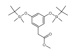methyl 1,3-bis(tert-butyldimethylsilyloxy)phenylacetate结构式