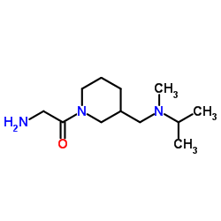 2-Amino-1-(3-{[isopropyl(methyl)amino]methyl}-1-piperidinyl)ethanone结构式