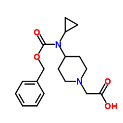 (4-{[(Benzyloxy)carbonyl](cyclopropyl)amino}-1-piperidinyl)acetic acid结构式