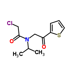 2-Chloro-N-isopropyl-N-[2-oxo-2-(2-thienyl)ethyl]acetamide结构式