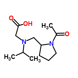 N-[(1-Acetyl-2-pyrrolidinyl)methyl]-N-isopropylglycine结构式