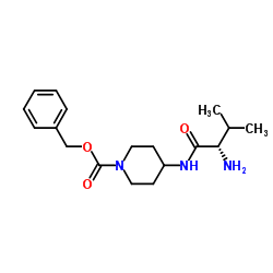 Benzyl 4-(L-valylamino)-1-piperidinecarboxylate Structure