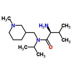N-Isopropyl-N-[(1-methyl-3-piperidinyl)methyl]-L-valinamide结构式