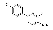 5-(4-chlorophenyl)-3-iodopyridin-2-amine结构式