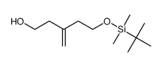 5-(tert-butyldimethylsilyloxy)-3-methylenepentan-1-ol结构式