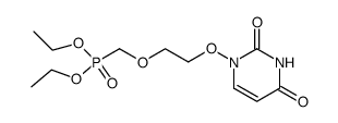 1-<2-(Diethoxyphosphorylmethoxy)ethoxy>uracil结构式