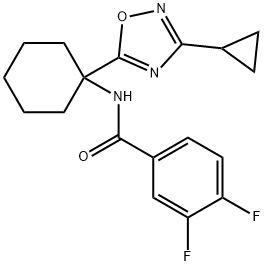 N-[1-(3-cyclopropyl-1,2,4-oxadiazol-5-yl)cyclohexyl]-3,4-difluorobenzamide picture