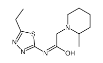 N-(5-ethyl-1,3,4-thiadiazol-2-yl)-2-(2-methylpiperidin-1-yl)acetamide结构式