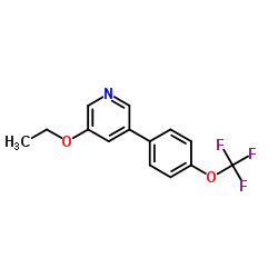 5-Ethoxy-3-(4-(trifluoromethoxy)phenyl)pyridine Structure