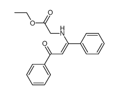 ethyl N-(3-oxo-1,3-diphenyl-1-propenyl)glycinate Structure