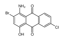 1-amino-2-bromo-6-chloro-4-hydroxyanthracene-9,10-dione结构式