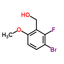 (3-Bromo-2-fluoro-6-methoxyphenyl)methanol structure