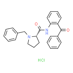 (S)-N-(2-苯甲酰基苯基)-1-苄基吡咯烷-2-甲酰胺盐酸盐结构式