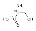 (2S)-2-amino-3-hydroxypropanoic acid结构式