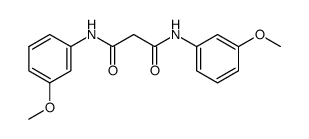N,N'-bis(3-methoxyphenyl)malonamide结构式