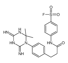 4-[3-[4-(4,6-diamino-2,2-dimethyl-1,3,5-triazin-1-yl)phenyl]propanoylamino]benzenesulfonyl fluoride结构式