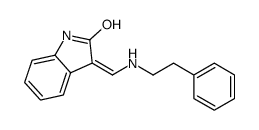(3E)-3-[(2-phenylethylamino)methylidene]-1H-indol-2-one结构式
