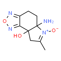 8aH-Pyrrolo[3,2-e]-2,1,3-benzoxadiazol-8a-ol,5a-amino-4,5,5a,8-tetrahydro-7-methyl-,6-oxide(9CI)结构式