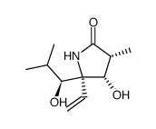 (3R,4S,5R)-4-hydroxy-5-[(1S)-1-hydroxy-2-methylpropyl]-3-methyl-5-vinyl-2-pyrrolidinone结构式