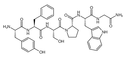 Tyr-Phe-Ser-Pro-Trp-Gly-NH2 Structure