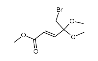 (E)-methyl 5-bromo-4,4-dimethoxy-2-pentenoate结构式
