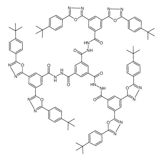 Benzene-1,3,5-tricarboxylic acid tris(2-benzoyl>hydrazide) Structure