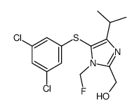 [5-(3,5-dichlorophenyl)sulfanyl-1-(fluoromethyl)-4-propan-2-ylimidazol-2-yl]methanol结构式