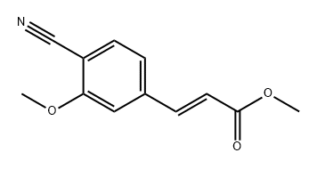 (E)-丙烯酸甲酯3-(4-氰基-3-甲氧基苯基)结构式