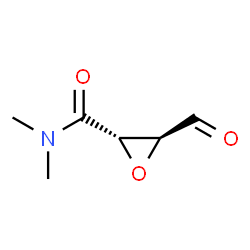 Oxiranecarboxamide, 3-formyl-N,N-dimethyl-, (2S-trans)- (9CI) structure