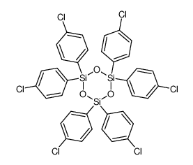hexakis-(4-chloro-phenyl)-cyclotrisiloxane结构式