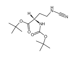 (S)-2-tert-Butoxycarbonylamino-4-cyanoamino-butyric acid tert-butyl ester Structure