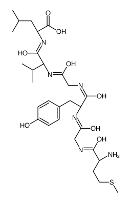 (2S)-2-[[(2S)-2-[[2-[[(2S)-2-[[2-[[(2S)-2-amino-4-methylsulfanylbutanoyl]amino]acetyl]amino]-3-(4-hydroxyphenyl)propanoyl]amino]acetyl]amino]-3-methylbutanoyl]amino]-4-methylpentanoic acid Structure