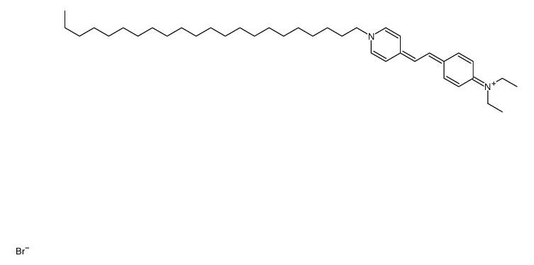 4-[2-(1-docosylpyridin-1-ium-4-yl)ethenyl]-N,N-diethylaniline,bromide Structure