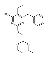 6-benzyl-2-(2,2-diethoxyethylsulfanyl)-5-ethyl-1H-pyrimidin-4-one Structure
