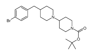 2-Methyl-2-propanyl 4-(4-bromobenzyl)-1,4'-bipiperidine-1'-carbox ylate结构式