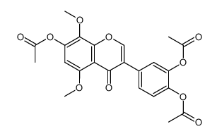 4-(7-acetoxy-5,8-dimethoxy-4-oxo-4H-chromen-3-yl)-1,2-phenylene diacetate结构式