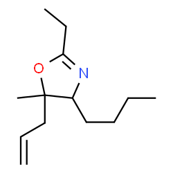 Oxazole, 4-butyl-2-ethyl-4,5-dihydro-5-methyl-5-(2-propenyl)- (9CI)结构式