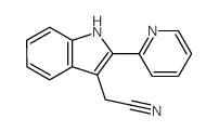 2-(2-pyridin-2-yl-1H-indol-3-yl)acetonitrile结构式