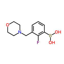 [2-Fluoro-3-(4-morpholinylmethyl)phenyl]boronic acid结构式