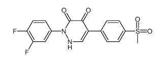 2-(3,4-difluorophenyl)-5-(4-methylsulfonylphenyl)-1H-pyridazine-3,4-dione结构式