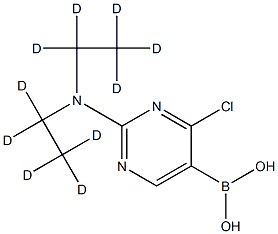 2-(Diethylamino-d10)-4-chloropyrimidine-5-boronic acid Structure