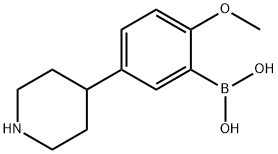 5-(Piperidin-4-yl)-2-methoxyphenylboronic acid结构式