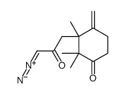 1-diazonio-3-(1,2,2-trimethyl-6-methylidene-3-oxocyclohexyl)prop-1-en-2-olate Structure