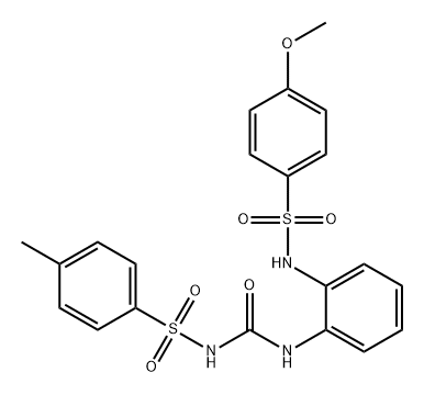 Benzenesulfonamide, 4-methoxy-N-[2-[[[[(4-methylphenyl)sulfonyl]amino]carbonyl]amino]phenyl]-结构式