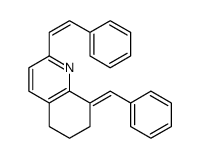 8-benzylidene-2-(2-phenylethenyl)-6,7-dihydro-5H-quinoline结构式