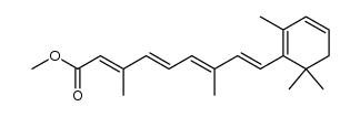 methyl (7E,9E,11E,13E)-9,13-dimethyl-7-(1,1,5-trimethyl-3,5-cyclohexadien-6-yl)-7,9,11,13-nonatetraen-15-oate结构式
