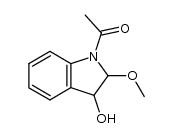 1-Acetyl-2-methoxy-2,3-dihydroindol-3-ol结构式