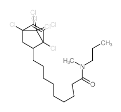 Bicyclo[2.2.1]hept-5-ene-2-nonanamide,1,4,5,6,7,7-hexachloro-N-methyl-N-propyl- structure
